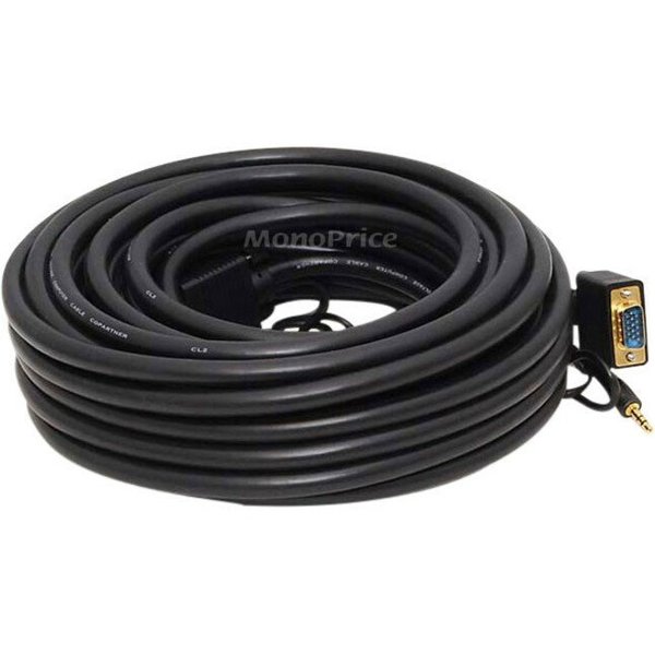 Monoprice Vga Hd15 M/M Cable W/Audio 50Ft 560